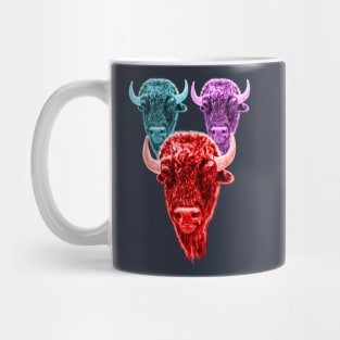 Buffalo Spirit Animal Colourful Herd Mug